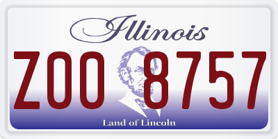 IL license plate Z008757