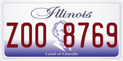 IL license plate Z008769