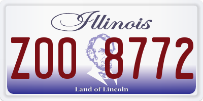 IL license plate Z008772