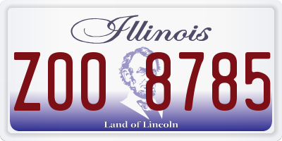IL license plate Z008785