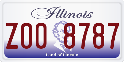 IL license plate Z008787
