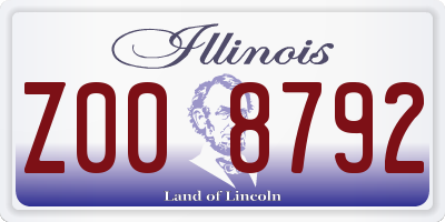 IL license plate Z008792