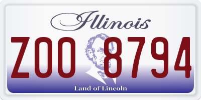 IL license plate Z008794