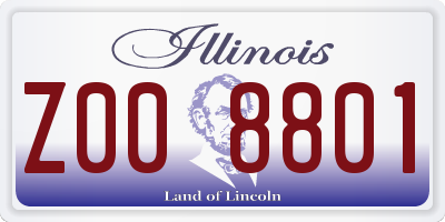 IL license plate Z008801