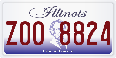 IL license plate Z008824