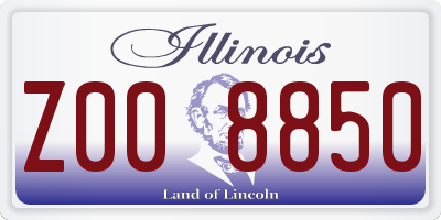 IL license plate Z008850