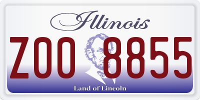IL license plate Z008855