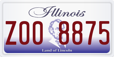 IL license plate Z008875