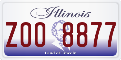 IL license plate Z008877