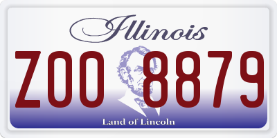 IL license plate Z008879