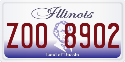 IL license plate Z008902