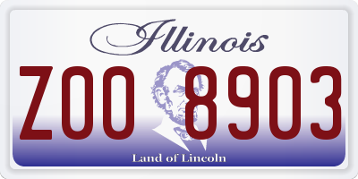 IL license plate Z008903
