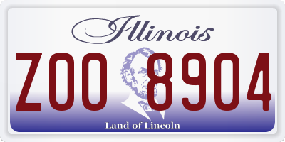 IL license plate Z008904