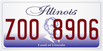 IL license plate Z008906