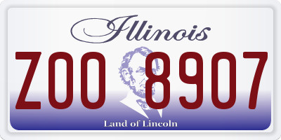 IL license plate Z008907