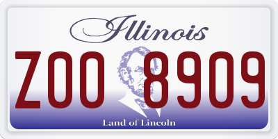 IL license plate Z008909