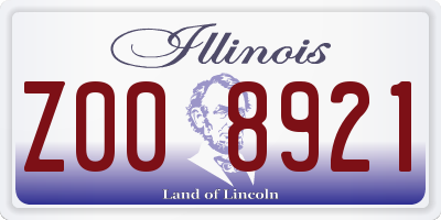 IL license plate Z008921