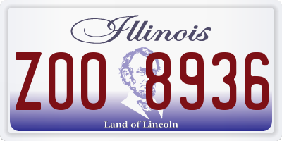 IL license plate Z008936