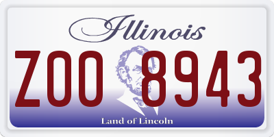 IL license plate Z008943