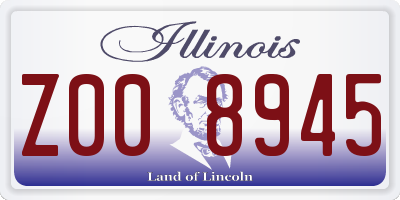 IL license plate Z008945