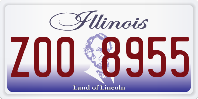 IL license plate Z008955
