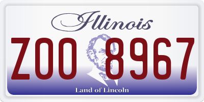 IL license plate Z008967