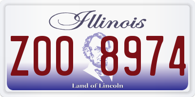 IL license plate Z008974