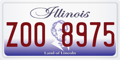 IL license plate Z008975
