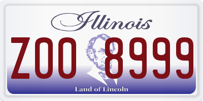 IL license plate Z008999