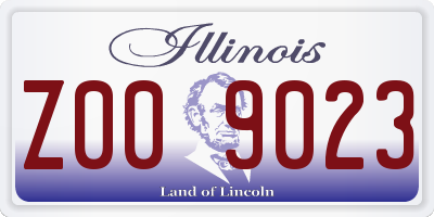 IL license plate Z009023