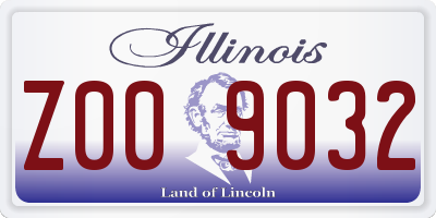 IL license plate Z009032