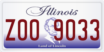 IL license plate Z009033