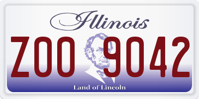 IL license plate Z009042