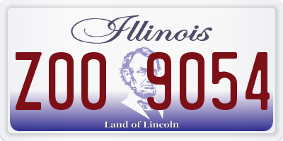 IL license plate Z009054