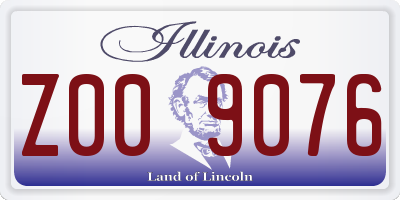 IL license plate Z009076