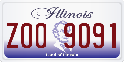 IL license plate Z009091