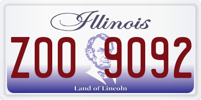 IL license plate Z009092