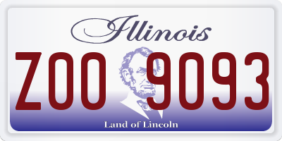 IL license plate Z009093
