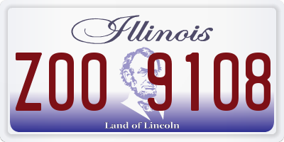 IL license plate Z009108