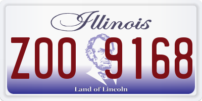 IL license plate Z009168