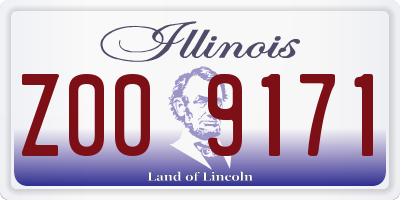 IL license plate Z009171