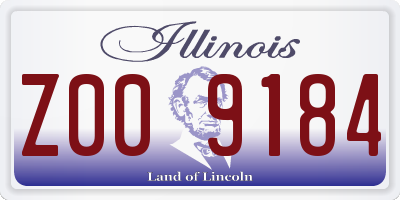 IL license plate Z009184