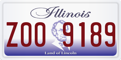 IL license plate Z009189