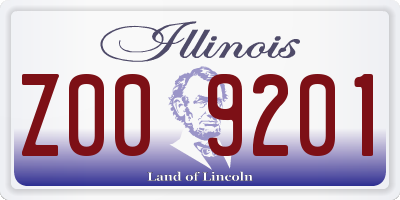 IL license plate Z009201
