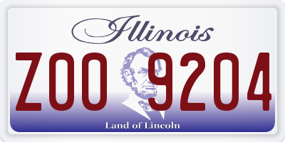 IL license plate Z009204