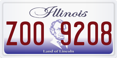 IL license plate Z009208