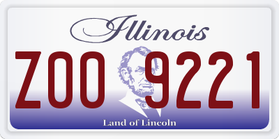 IL license plate Z009221