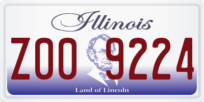 IL license plate Z009224