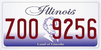 IL license plate Z009256