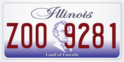 IL license plate Z009281